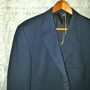Men's Navy Claiborne Sports Coat Blazer Size 43